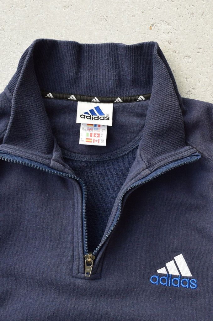 Vintage Adidas Classic Logo 1/4 Zip Sweater (M) - Retrospective Store