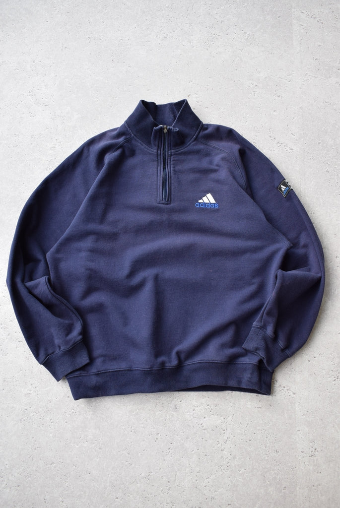 Vintage Adidas Classic Logo 1/4 Zip Sweater (M) - Retrospective Store