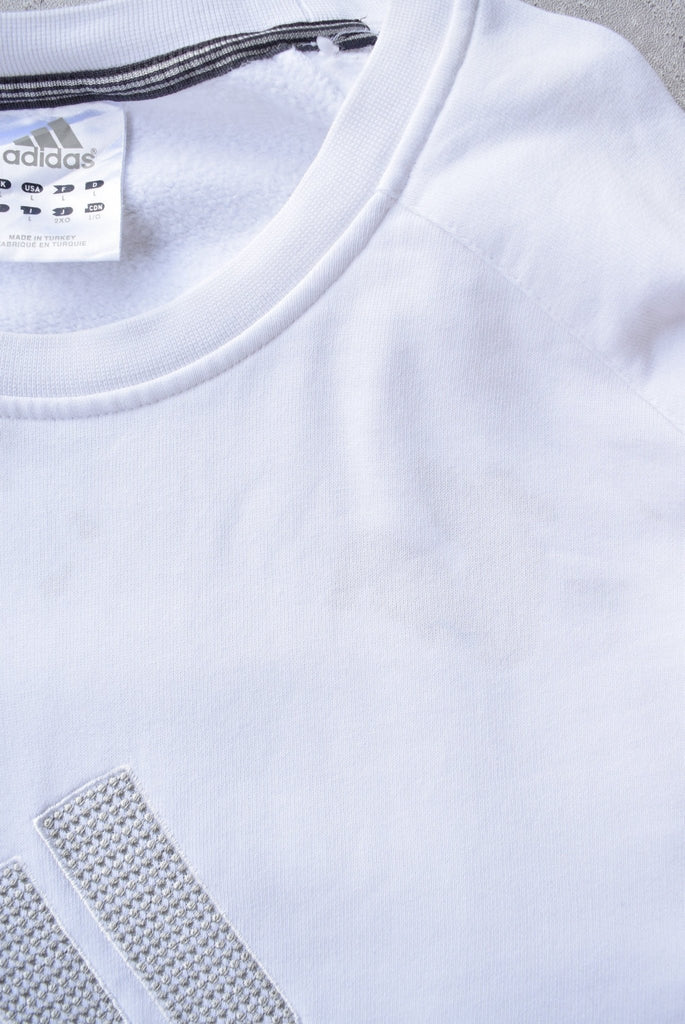 Vintage Adidas Embroidered Spellout Sweater (L) - Retrospective Store