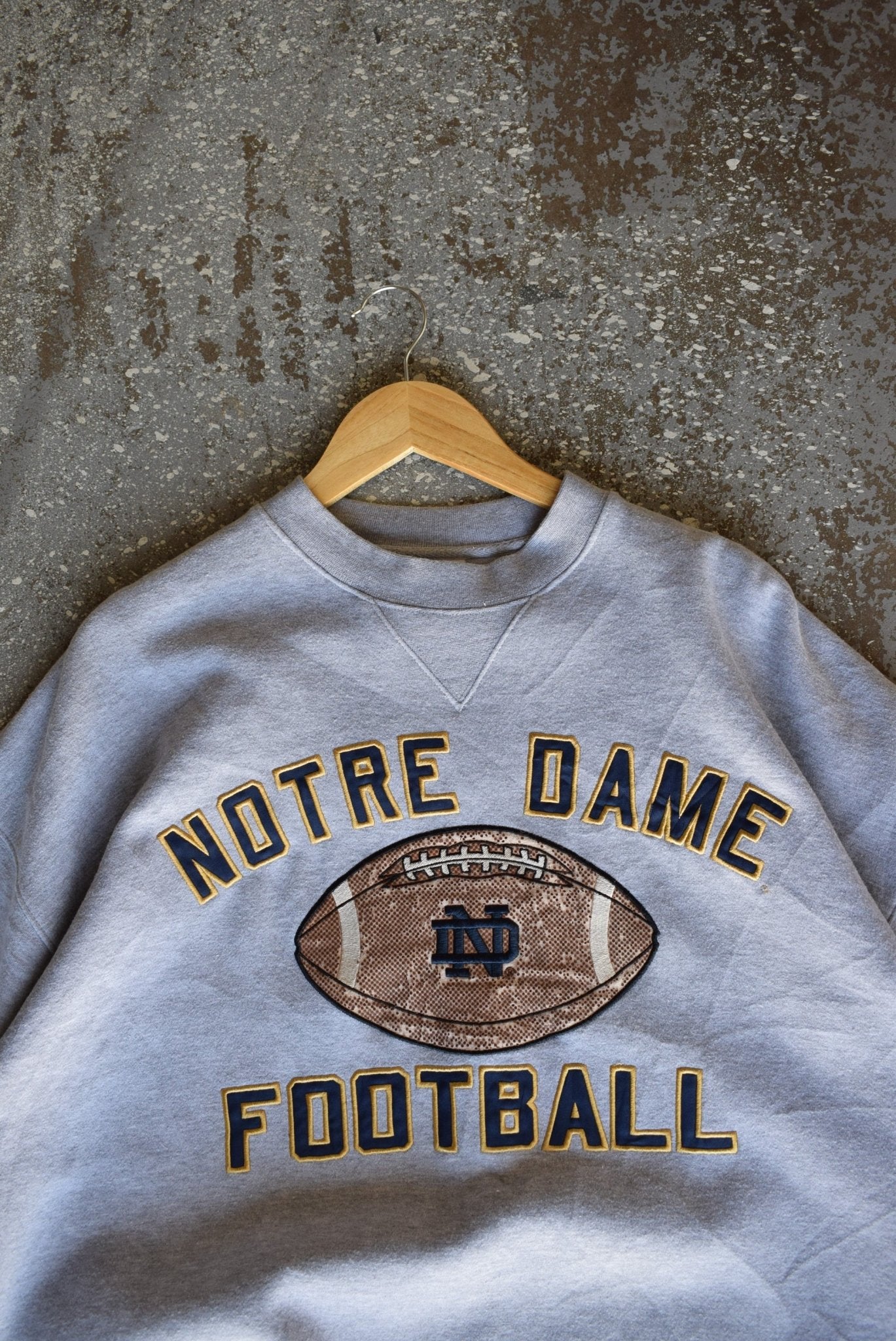 Vintage Adidas x Notre Dame Football Embroidered Sweater (XXL) - Retrospective Store