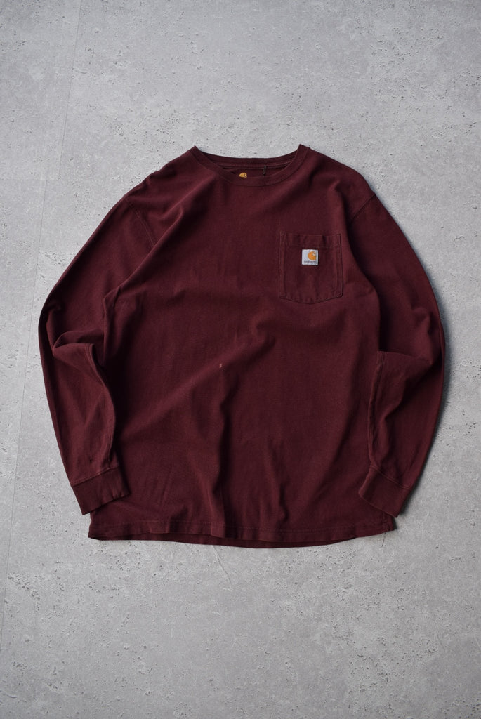 Vintage Carhartt Classic Logo Long Sleeve Tee (L) - Retrospective Store