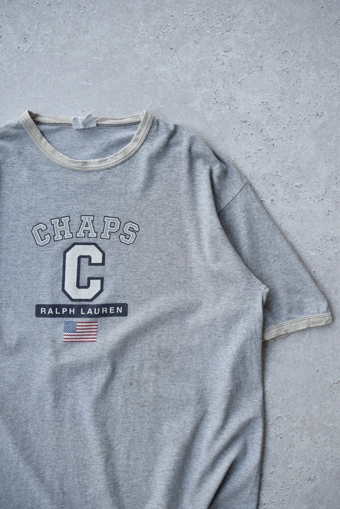 Vintage Chaps Ralph Lauren Spellout Tee (XL) - Retrospective Store