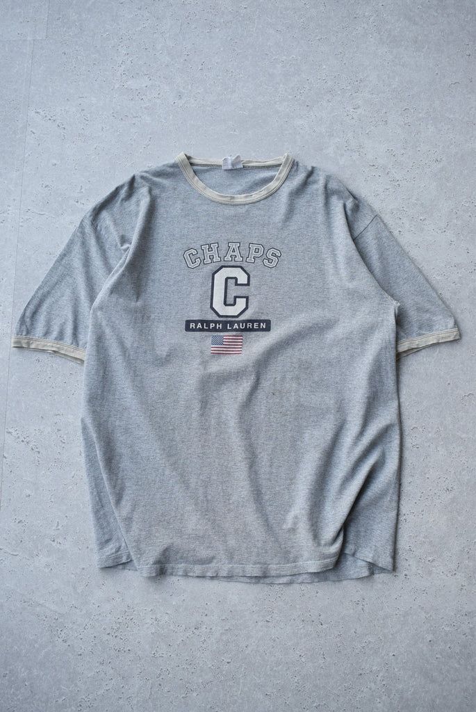 Vintage Chaps Ralph Lauren Spellout Tee (XL) - Retrospective Store