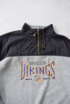 Vintage Lee Sports x NFL Minnesota Vikings Embroidered 1/4 Zip Fleece (XXL) - Retrospective Store