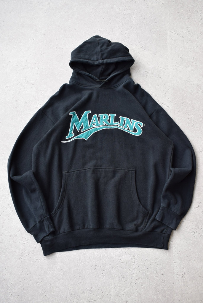 Vintage MLB Florida Marlins Embroidered Hoodie (XL/XXL) - Retrospective Store
