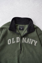 Vintage Old Navy Embroidered Spellout 1/4 Zip Fleece (XL) - Retrospective Store