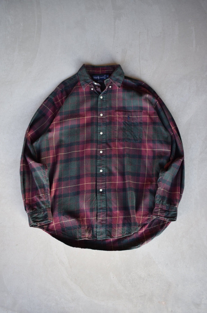 Vintage Polo Ralph Lauren Flannel Button Up (XL) - Retrospective Store
