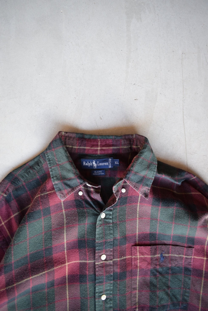 Vintage Polo Ralph Lauren Flannel Button Up (XL) - Retrospective Store