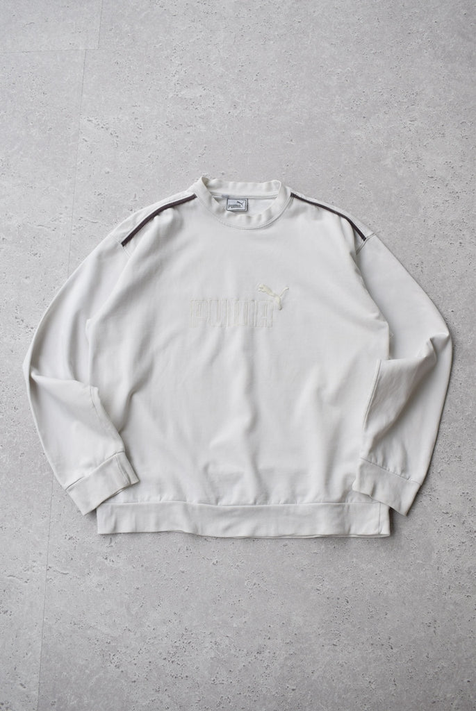 Vintage Puma Embroidered Spellout Sweater (S) - Retrospective Store