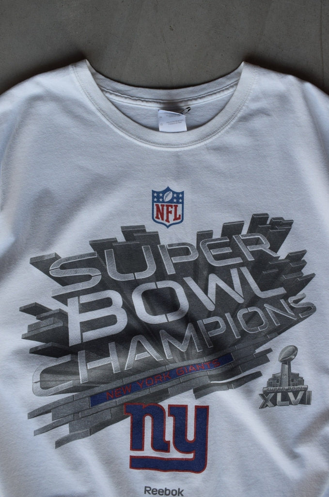 Vintage Reebok x NFL New York Giants Superbowl Champions Tee (L) - Retrospective Store