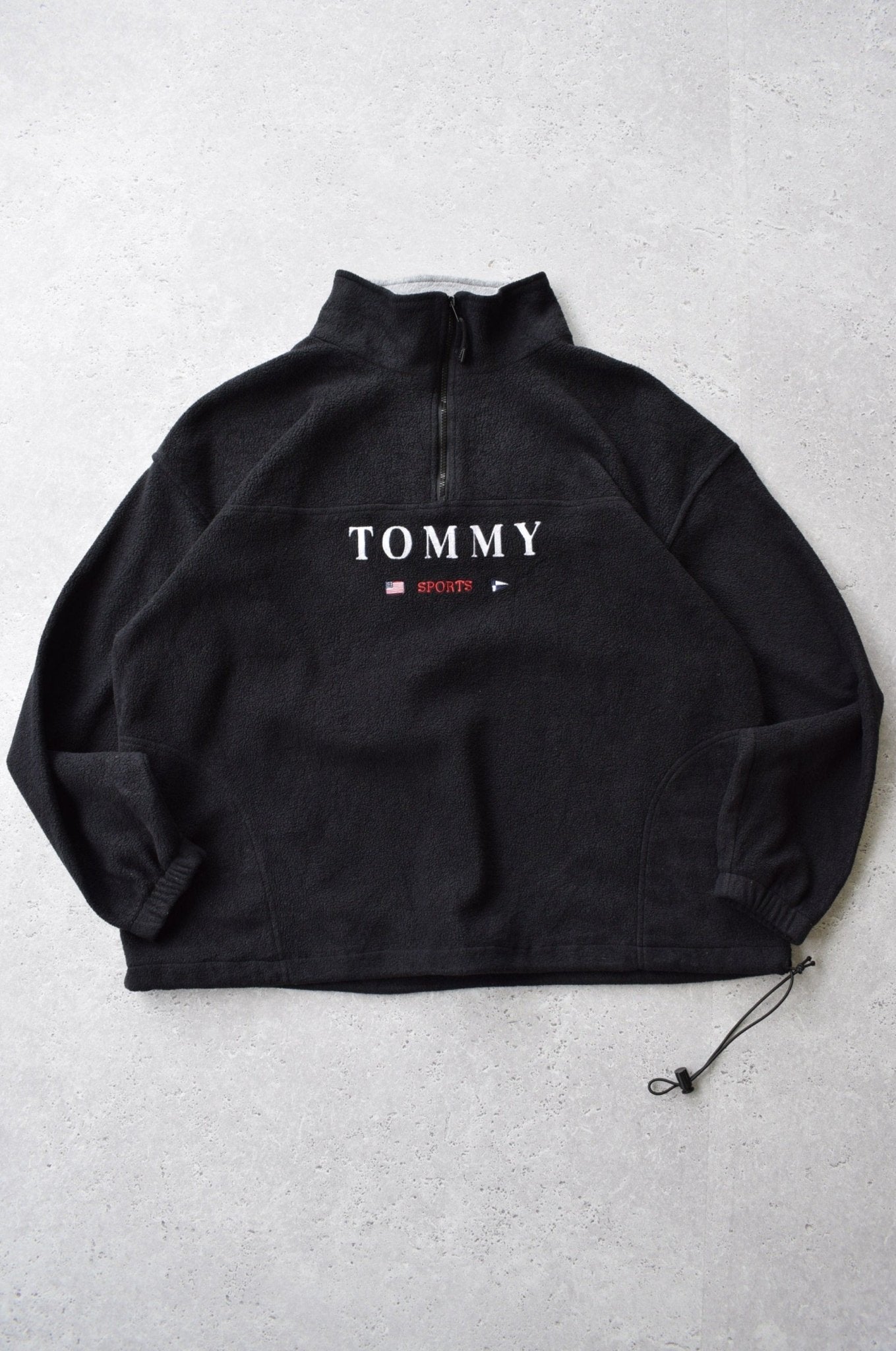 Vintage Tommy Hilfiger Sports Embroidered Spellout 1 4 Zip Fleece